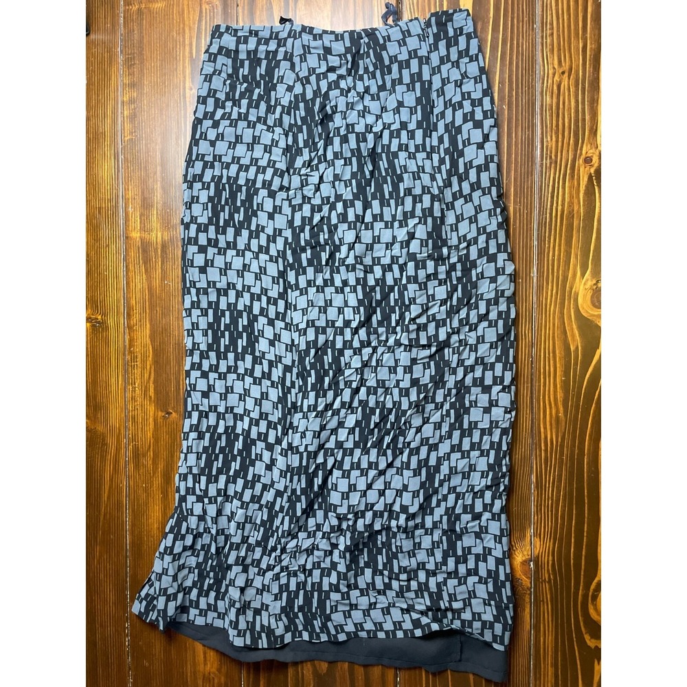 Banana Republic Skirt, Womens Size 12, Black Gray, Maxi, Side Slit